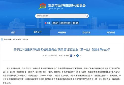 亞信科技數(shù)智邏輯入選重慶市‘滿天星’示范企業(yè)，引領信息技術咨詢服務新篇章